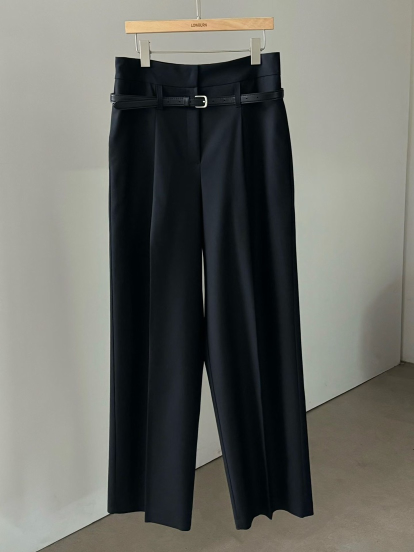 LOWBURN韓國直郵實拍女裝新品熱賣推薦人氣休閑褲不含腰帶LOWBURN休閑褲圖色2