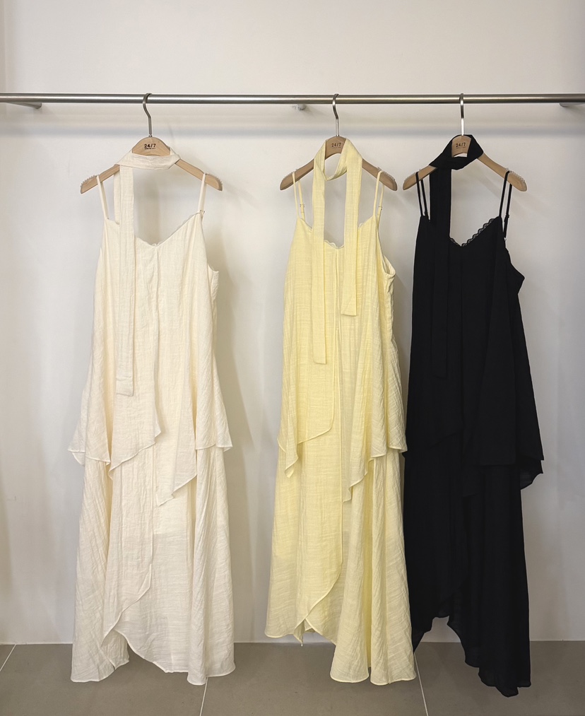 TWENTY FOUR SEVEN24-7韓國直郵女士新款26春夏連衣裙含脖帶TEWNTY FOUR SEVEN24-7連衣裙