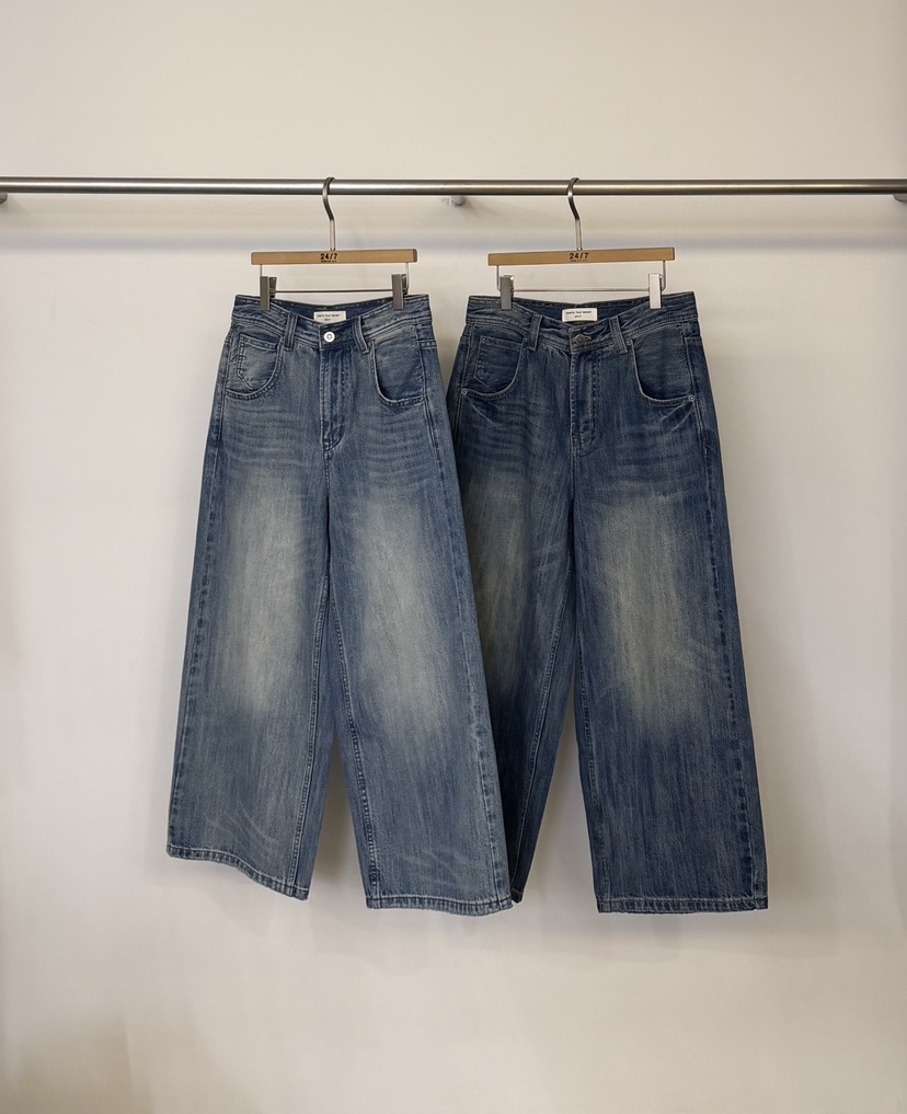 TWENTY FOUR SEVEN24-7韓國直郵女士新款休閑牛仔褲短款TEWNTY FOUR SEVEN24-7牛仔褲