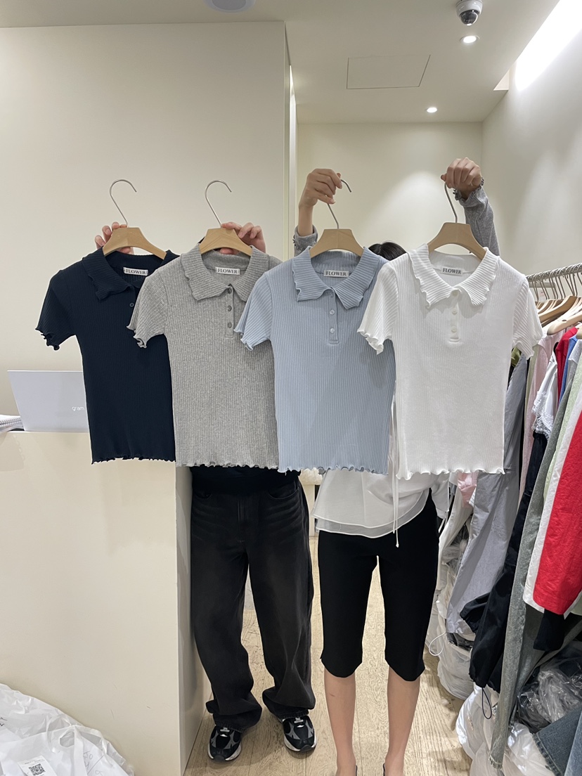 FLOWER-L韓國直郵女士新款26春夏休閑推薦熱賣人氣職業T恤FLOWER-LT恤