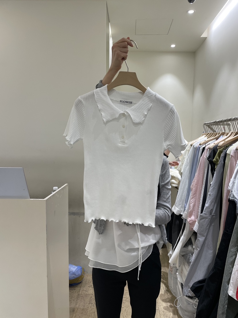 FLOWER-L韓國直郵女士新款26春夏休閑推薦熱賣人氣職業T恤FLOWER-LT恤圖色3