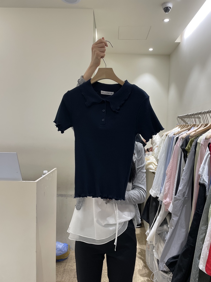 FLOWER-L韓國直郵女士新款26春夏休閑推薦熱賣人氣職業T恤FLOWER-LT恤圖色4