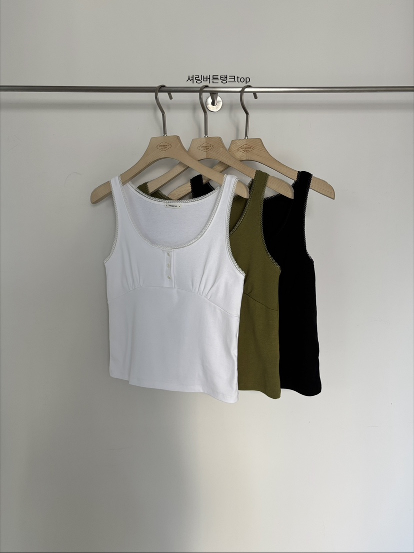 VERGAMOT韓國東大門直郵女士新品休閑推薦吊帶背心褶皺紐扣VERGAMOT吊帶/背心