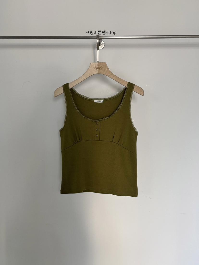 VERGAMOT韓國東大門直郵女士新品休閑推薦吊帶背心褶皺紐扣VERGAMOT吊帶/背心圖色2
