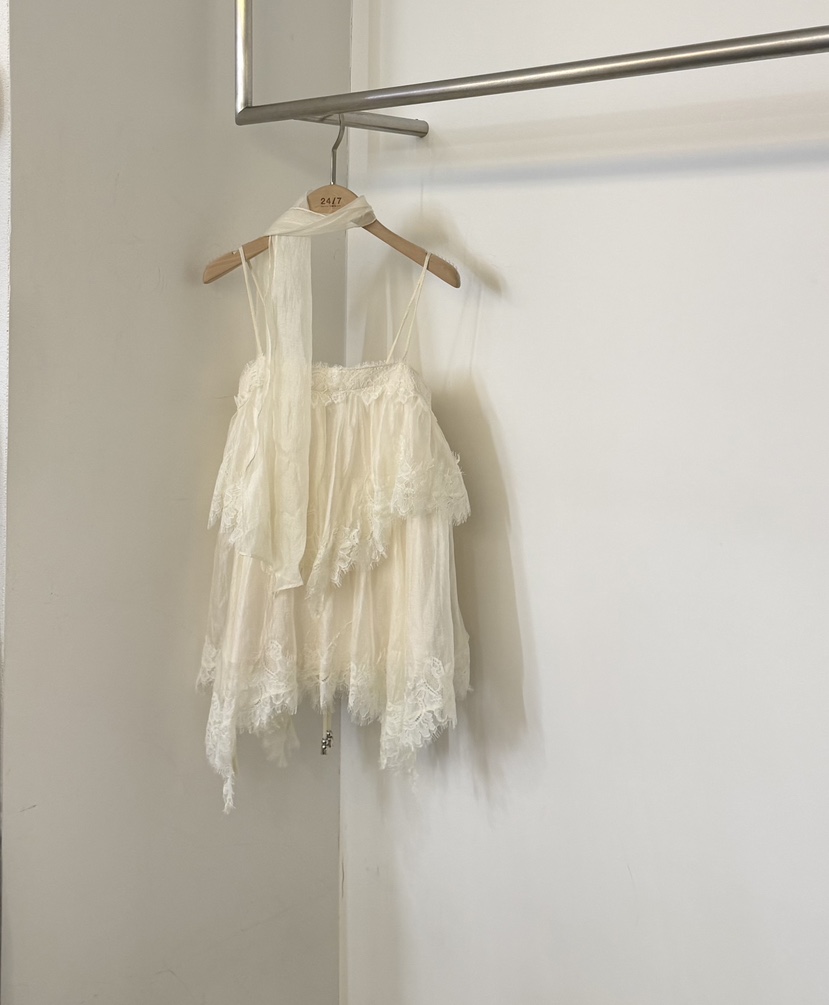 TWENTY FOUR SEVEN24-7韓國直郵女裝新品人氣襯衫蕾絲衫含脖帶TEWNTY FOUR SEVEN24-7襯衫/蕾絲衫圖色1