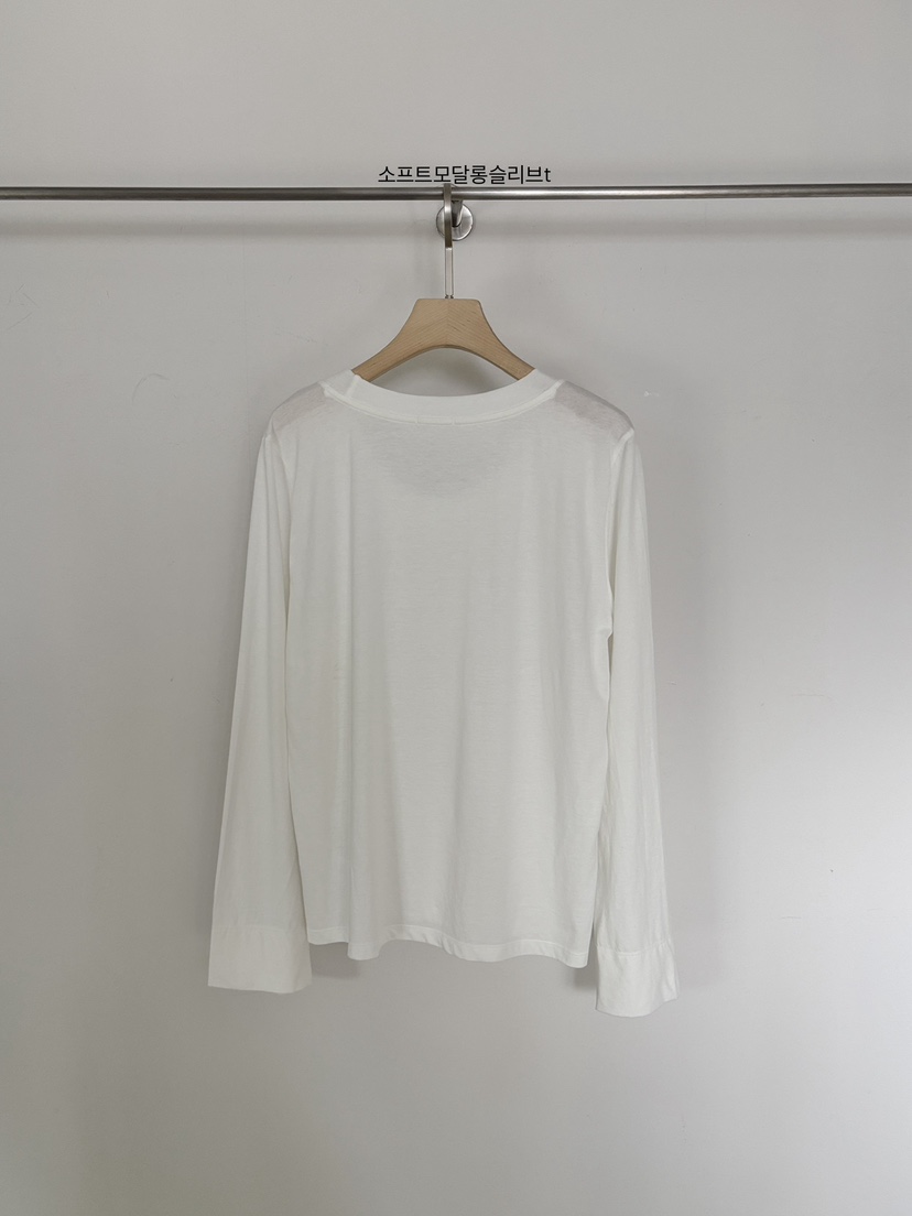 VERGAMOT韓國東大門代購女裝新款26春夏長袖T恤莫代爾柔軟VERGAMOT長袖T恤