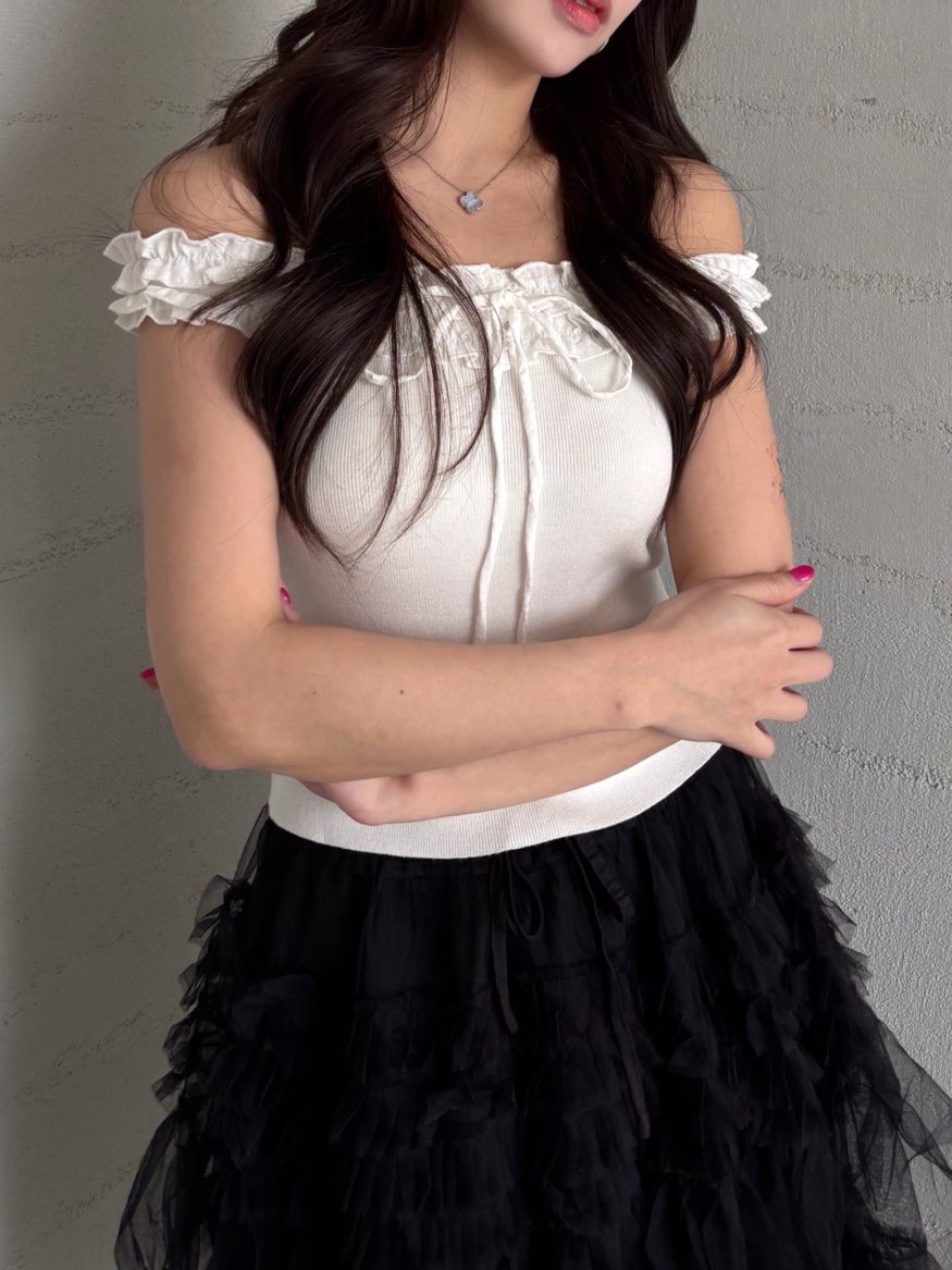 TOO HOT韓國直郵實拍女士新款休閑職業推薦吊帶背心露肩TOO HOT吊帶/背心