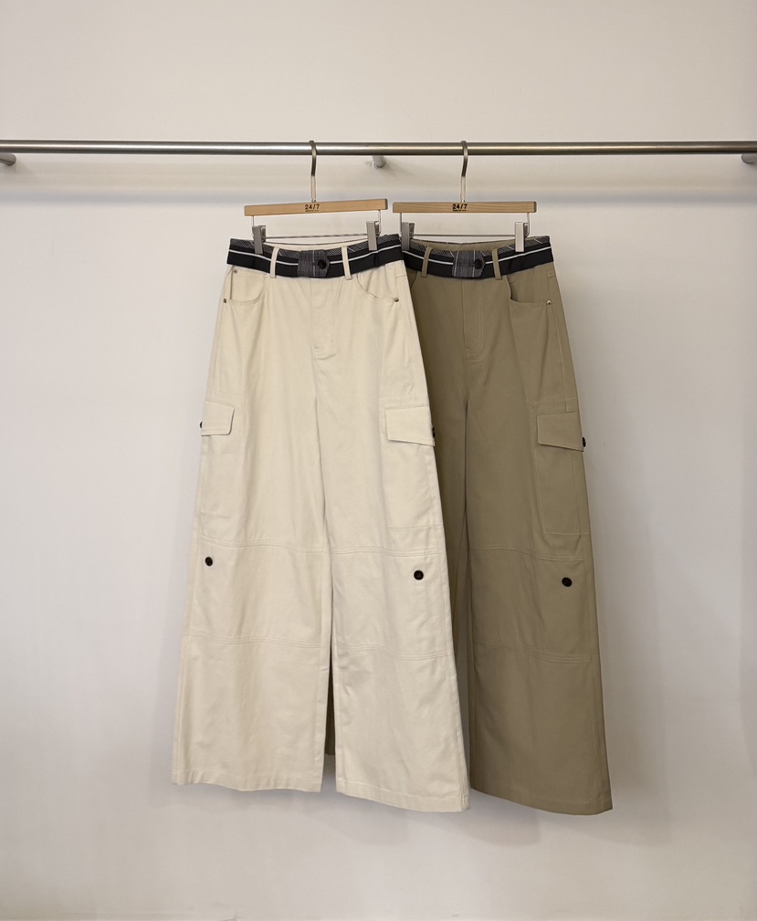 TWENTY FOUR SEVEN24-7韓國東大門代購女裝新品職業休閑褲口袋TEWNTY FOUR SEVEN24-7休閑褲