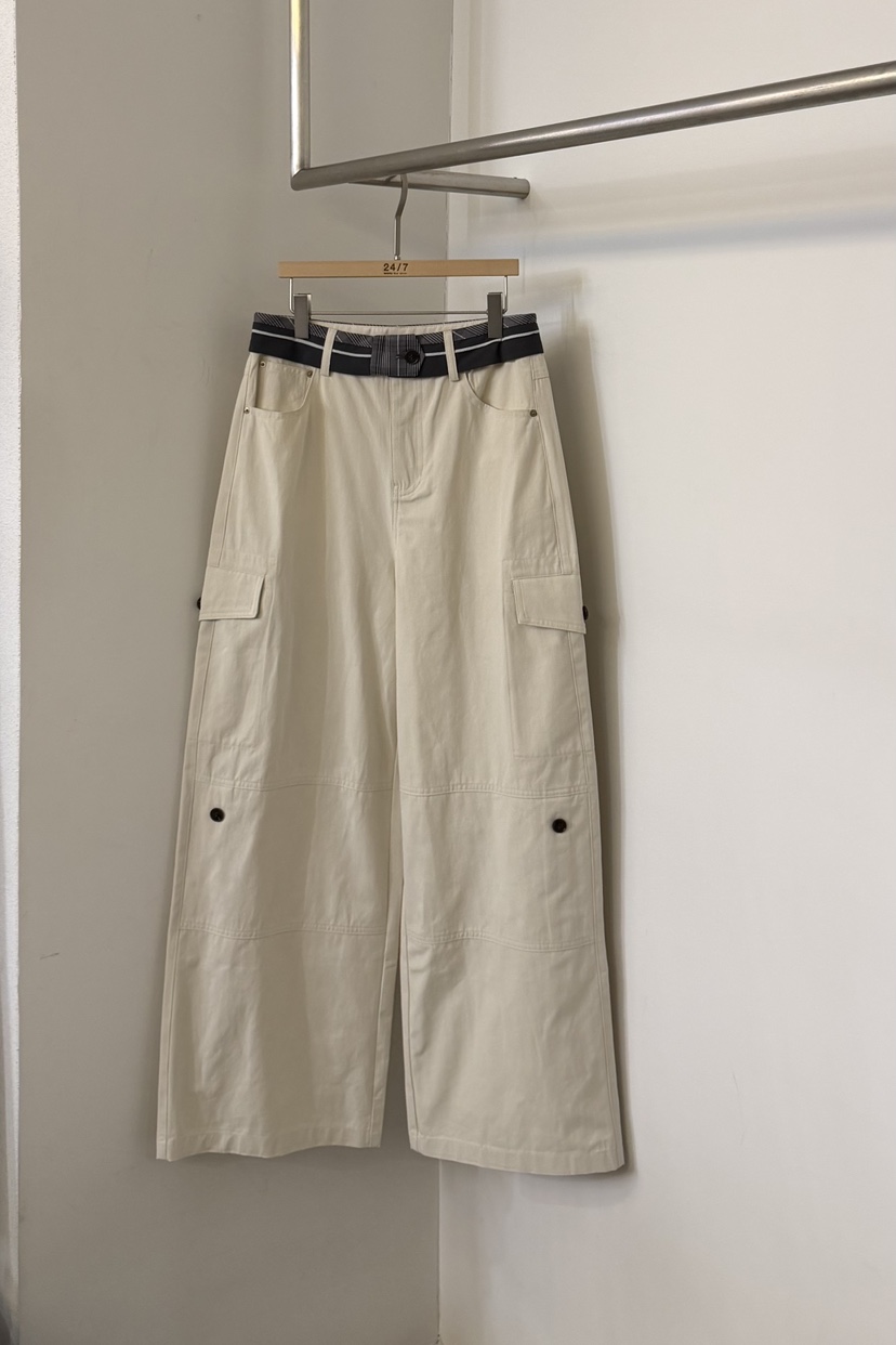 TWENTY FOUR SEVEN24-7韓國東大門代購女裝新品職業休閑褲口袋TEWNTY FOUR SEVEN24-7休閑褲圖色1