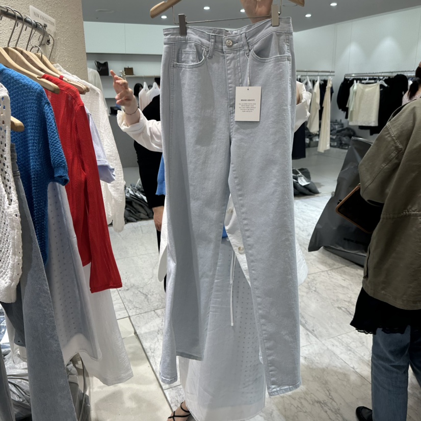 BLUEI-D/N SHARP韓國直郵實拍女裝新品人氣熱賣休閑褲Blue i-d/N SHARP休閑褲圖色4藍色