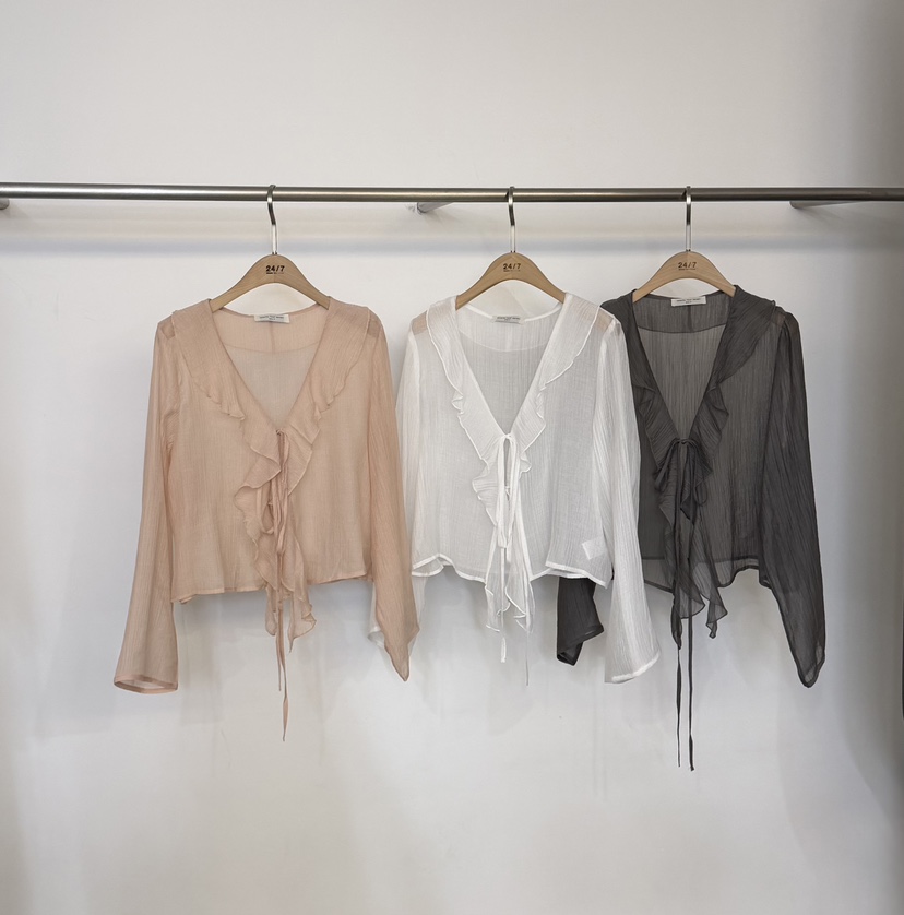 TWENTY FOUR SEVEN24-7韓國直郵實拍女裝新品26春夏襯衫蕾絲衫TEWNTY FOUR SEVEN24-7襯衫/蕾絲衫