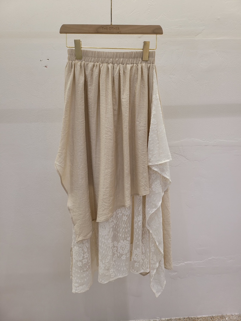 THE OTHER韓國直郵女裝新款26春夏時尚熱賣長裙蕾絲雙層THE OTHER長裙圖色1