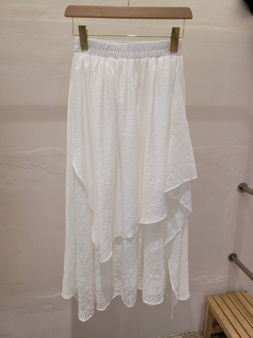 THE OTHER韓國直郵女裝新款26春夏時尚熱賣長裙蕾絲雙層THE OTHER長裙圖色2