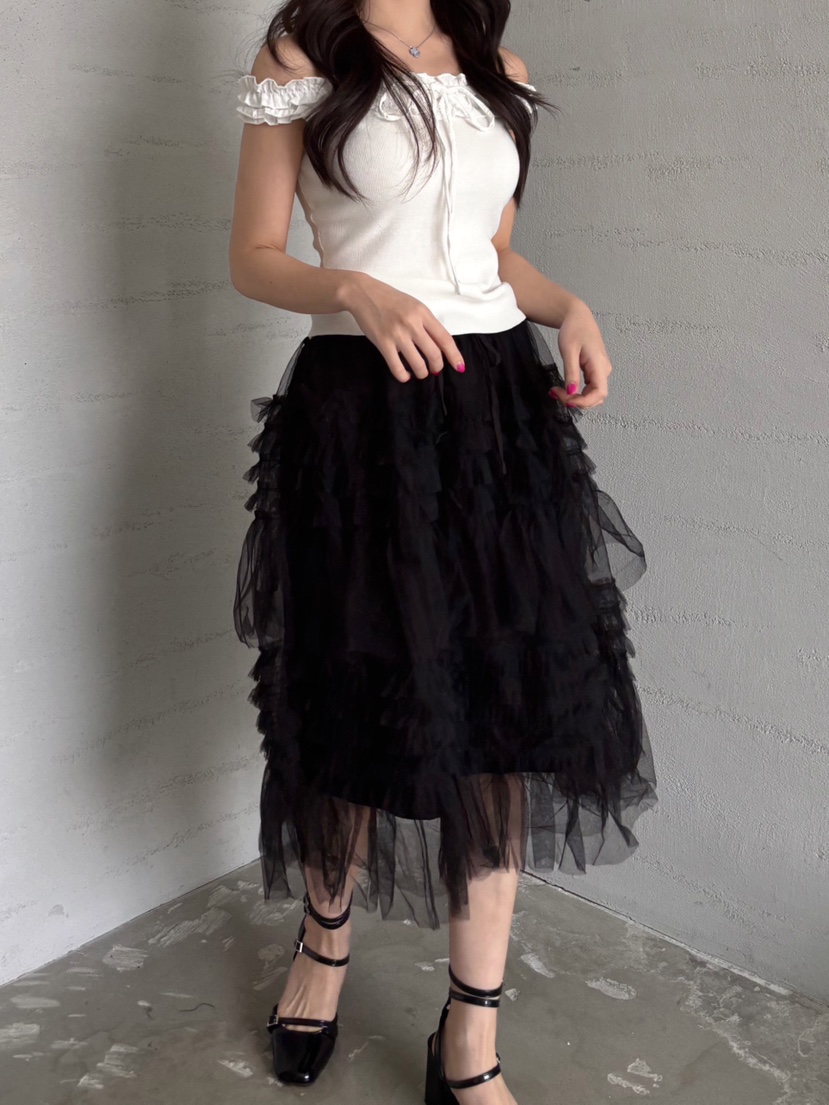 TOO HOT韓國代購女士新款26春夏職業推薦半身裙中短裙蕾絲TOO HOT半身裙/中短裙