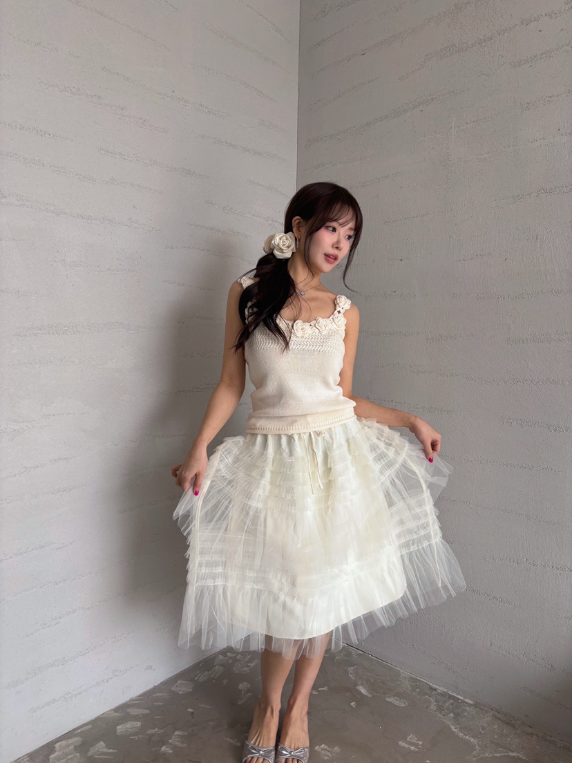 TOO HOT韓國代購女士新款26春夏職業推薦半身裙中短裙蕾絲TOO HOT半身裙/中短裙