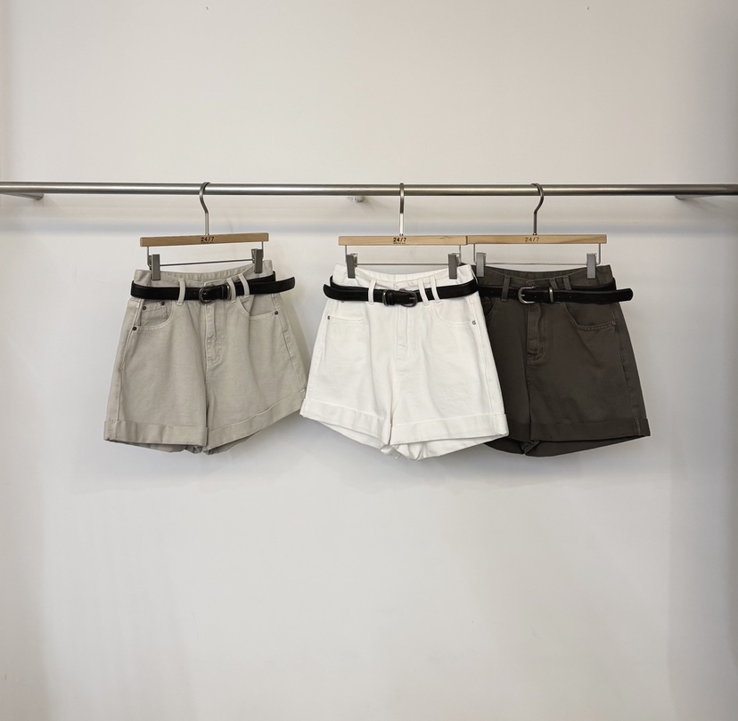 TWENTY FOUR SEVEN24-7韓國東大門代購女士新款推薦短褲含腰帶TEWNTY FOUR SEVEN24-7短褲