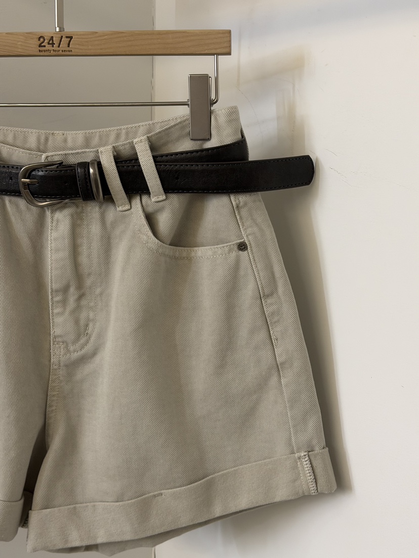 TWENTY FOUR SEVEN24-7韓國東大門代購女士新款推薦短褲含腰帶TEWNTY FOUR SEVEN24-7短褲