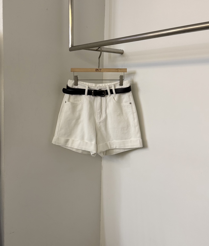 TWENTY FOUR SEVEN24-7韓國東大門代購女士新款推薦短褲含腰帶TEWNTY FOUR SEVEN24-7短褲圖色2