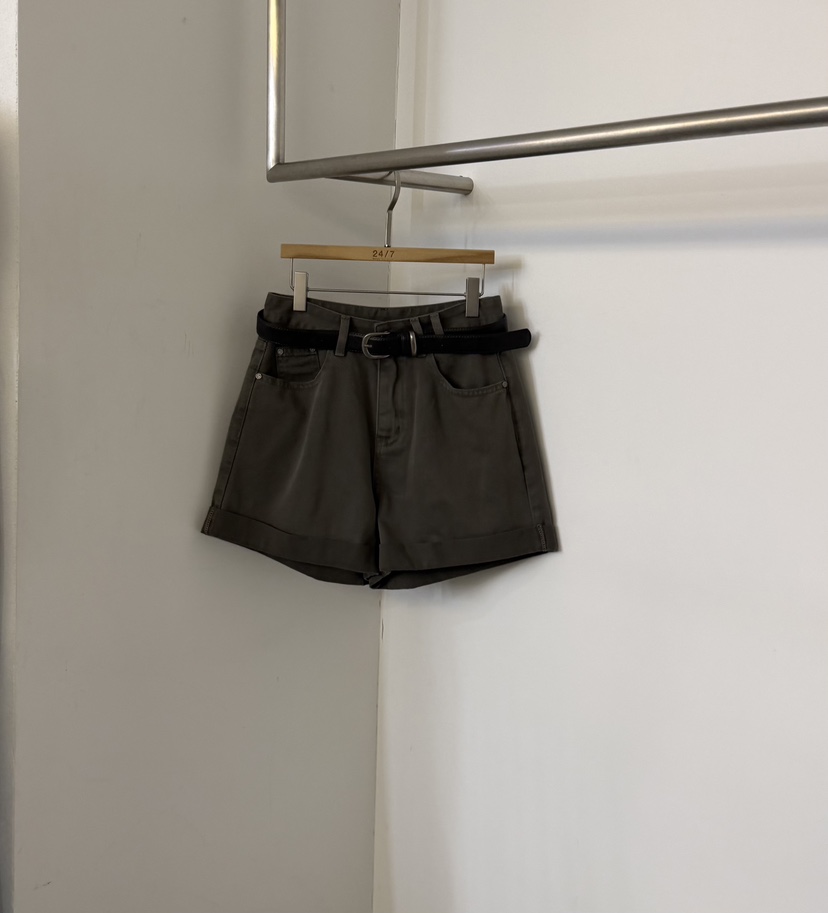 TWENTY FOUR SEVEN24-7韓國東大門代購女士新款推薦短褲含腰帶TEWNTY FOUR SEVEN24-7短褲圖色3