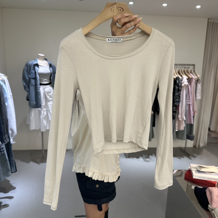 VAULT韓國直郵女士新品人氣26春夏時尚熱賣休閑職業長袖T恤VAULT長袖T恤圖色1