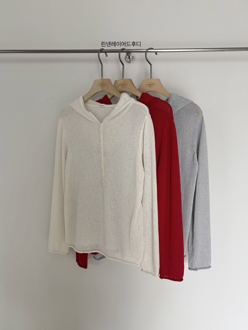 VERGAMOT韓國東大門直郵女裝新品熱賣26春夏針織衫連帽衫亞麻VERGAMOT針織衫