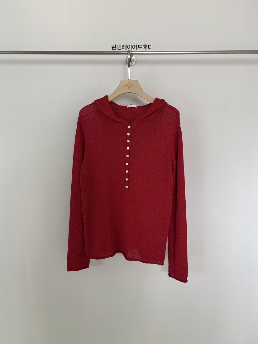 VERGAMOT韓國東大門直郵女裝新品熱賣26春夏針織衫連帽衫亞麻VERGAMOT針織衫圖色3