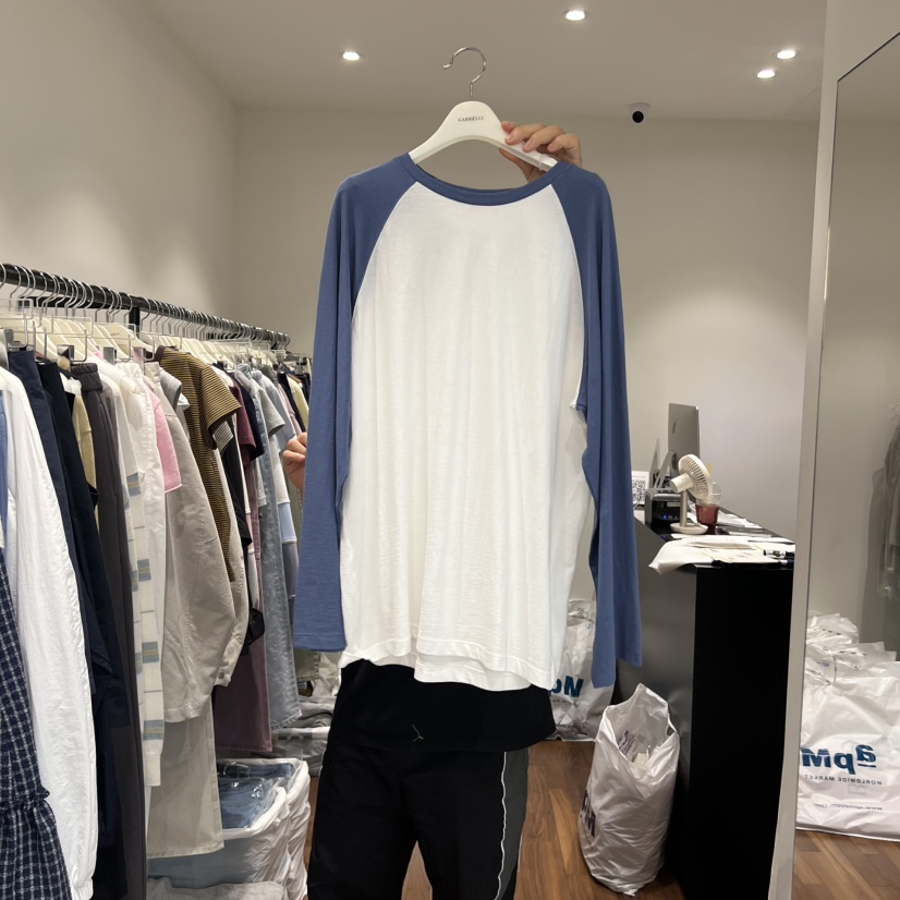 GABRIELLE韓國東大門直郵女裝新品職業時尚長袖T恤插肩袖GABRIELLE長袖T恤圖色3