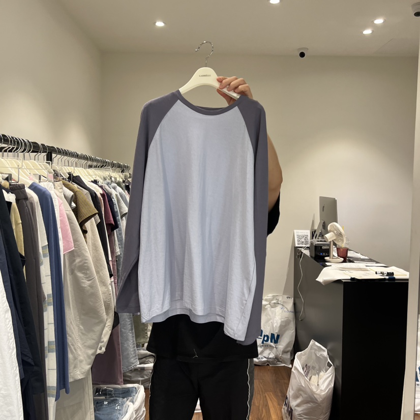 GABRIELLE韓國東大門直郵女裝新品職業時尚長袖T恤插肩袖GABRIELLE長袖T恤圖色4