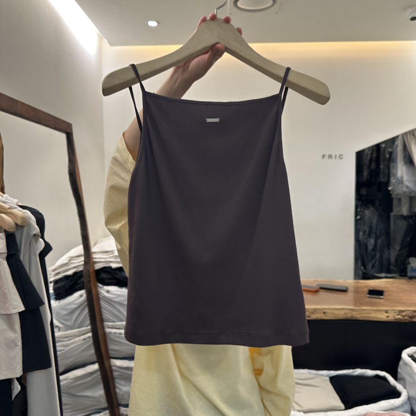 FRIC韓國直郵實拍女士新品休閑人氣熱賣推薦職業吊帶背心FRIC吊帶/背心圖色5棕色