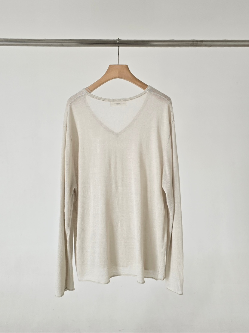 J SHOP韓國代購女裝新品休閑時尚熱賣推薦長袖T恤V領寬松J_SHOP長袖T恤