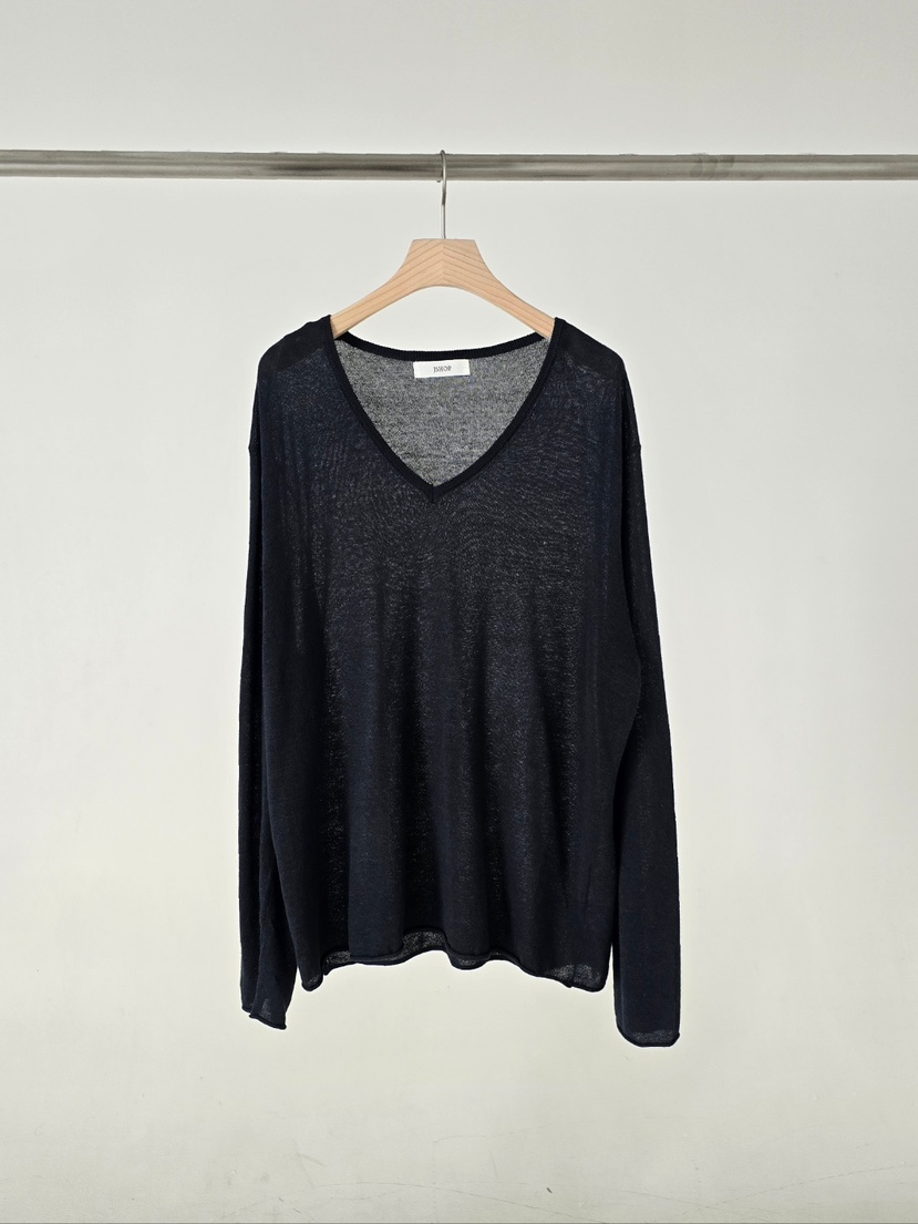 J SHOP韓國代購女裝新品休閑時尚熱賣推薦長袖T恤V領寬松J_SHOP長袖T恤圖色4