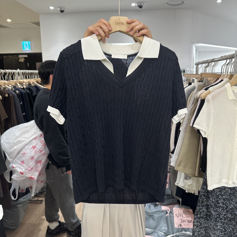 LEWIN韓國東大門直郵女裝新款推薦時尚26春夏人氣針織衫多層LEWIN針織衫圖色2