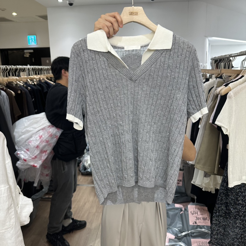 LEWIN韓國東大門直郵女裝新款推薦時尚26春夏人氣針織衫多層LEWIN針織衫圖色3