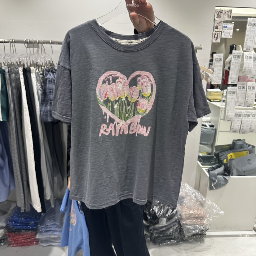 COMBO韓國直郵女裝新款時尚休閑人氣推薦熱賣職業26春夏T恤COM_BOT恤圖色1