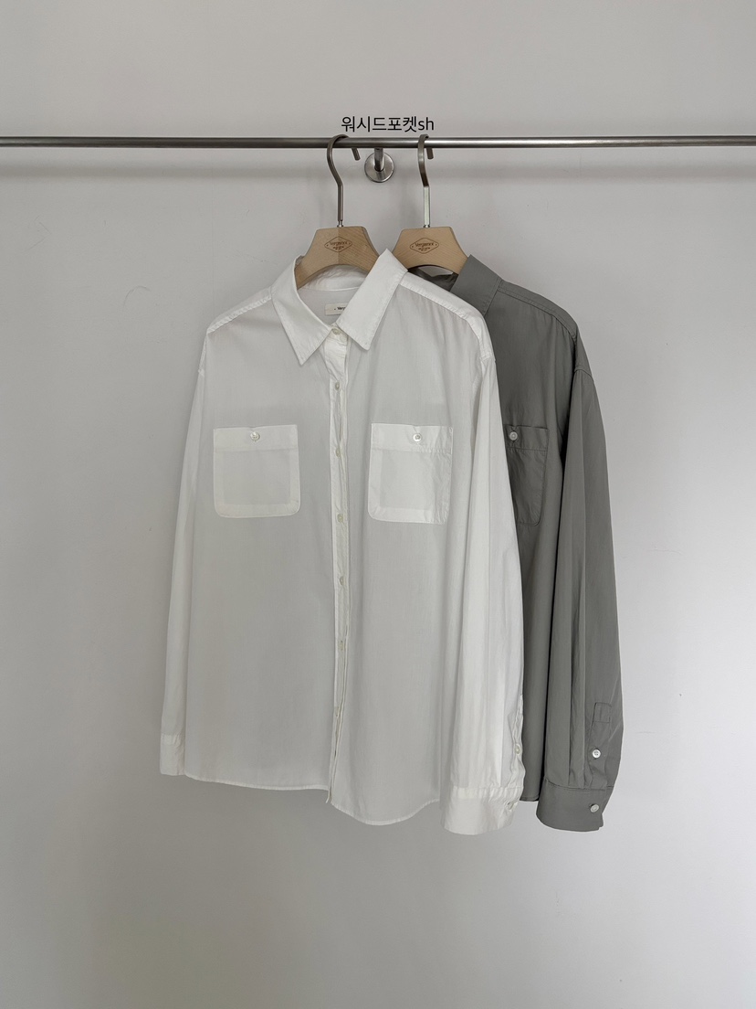 VERGAMOT韓國東大門代購女裝新品26春夏襯衫蕾絲衫口袋水洗VERGAMOT襯衫/蕾絲衫