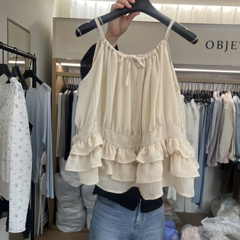 OBJET/LOVEUSU韓國代購女裝新品熱賣人氣時尚襯衫蕾絲衫OBJET/LOVEUSU襯衫/蕾絲衫