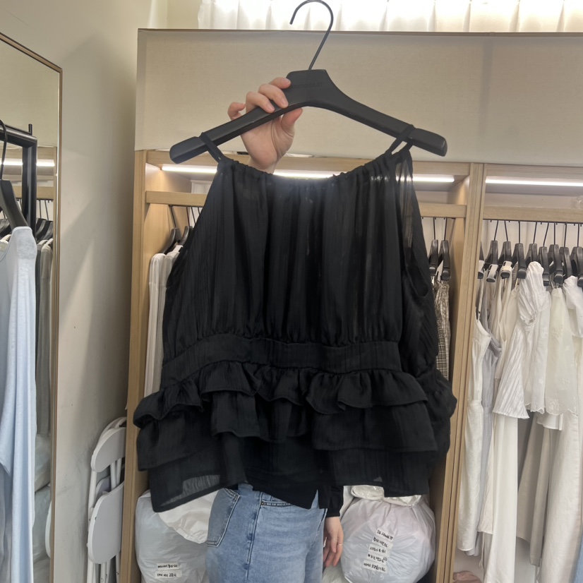 OBJET/LOVEUSU韓國代購女裝新品熱賣人氣時尚襯衫蕾絲衫OBJET/LOVEUSU襯衫/蕾絲衫圖色3