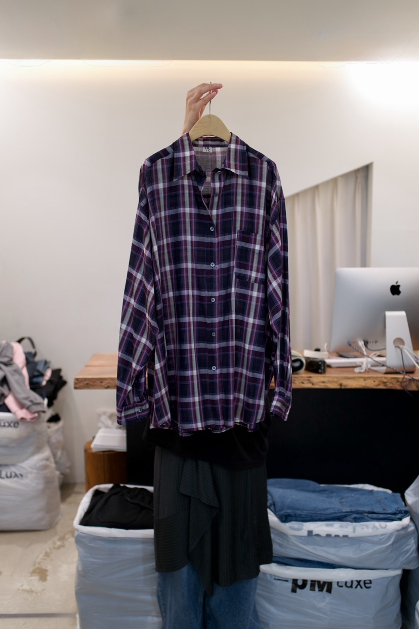 FRIC韓國東大門直郵女士新品休閑人氣時尚26春夏襯衫蕾絲衫FRIC襯衫/蕾絲衫圖色2紫色