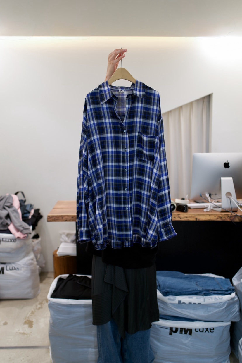 FRIC韓國東大門直郵女士新品休閑人氣時尚26春夏襯衫蕾絲衫FRIC襯衫/蕾絲衫圖色3藍色