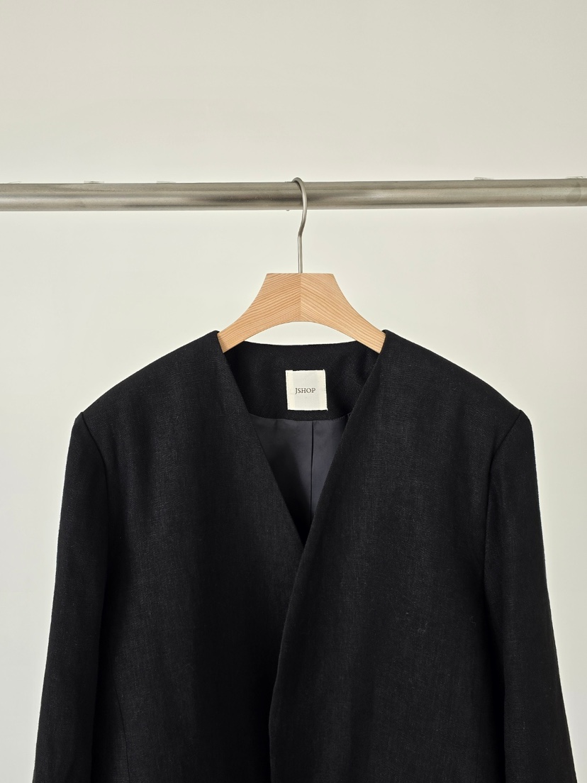 J SHOP韓國直郵女士新款26春夏休閑時尚推薦人氣夾克亞麻J_SHOP夾克