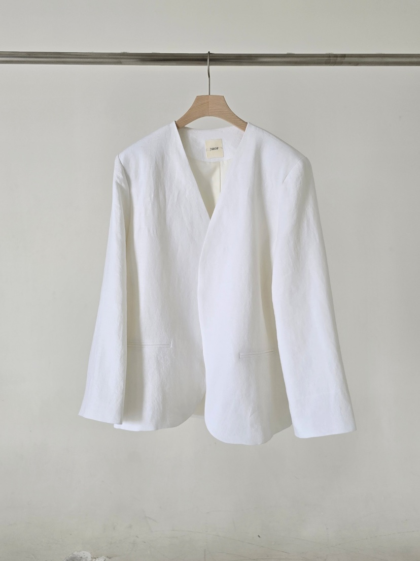 J SHOP韓國直郵女士新款26春夏休閑時尚推薦人氣夾克亞麻J_SHOP夾克圖色1