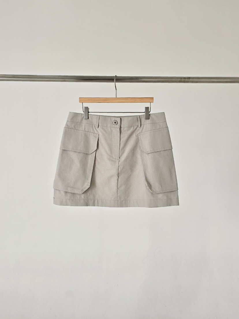 J SHOP韓國代購女裝新品26春夏人氣職業熱賣時尚短裙口袋J_SHOP短裙圖色1