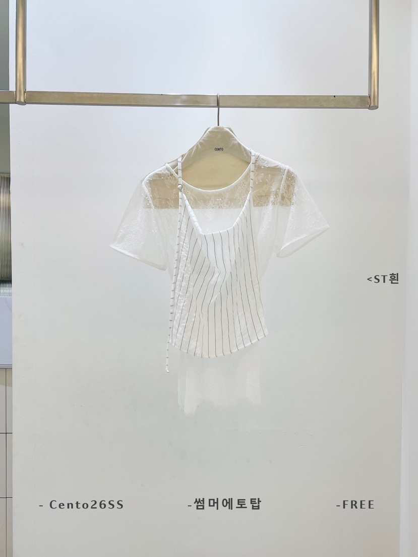 CENTO韓國東大門代購女士新款26春夏熱賣吊帶背心不含內搭CENTO吊帶/背心圖色1