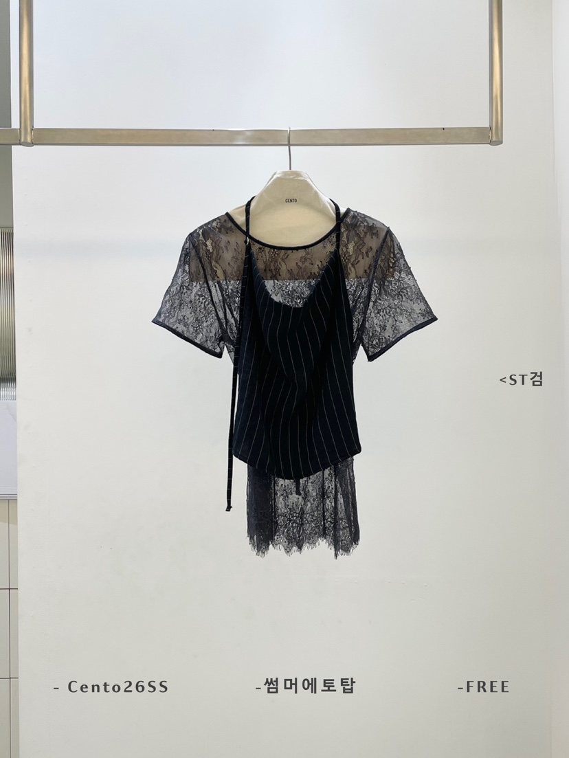 CENTO韓國東大門代購女士新款26春夏熱賣吊帶背心不含內搭CENTO吊帶/背心圖色3