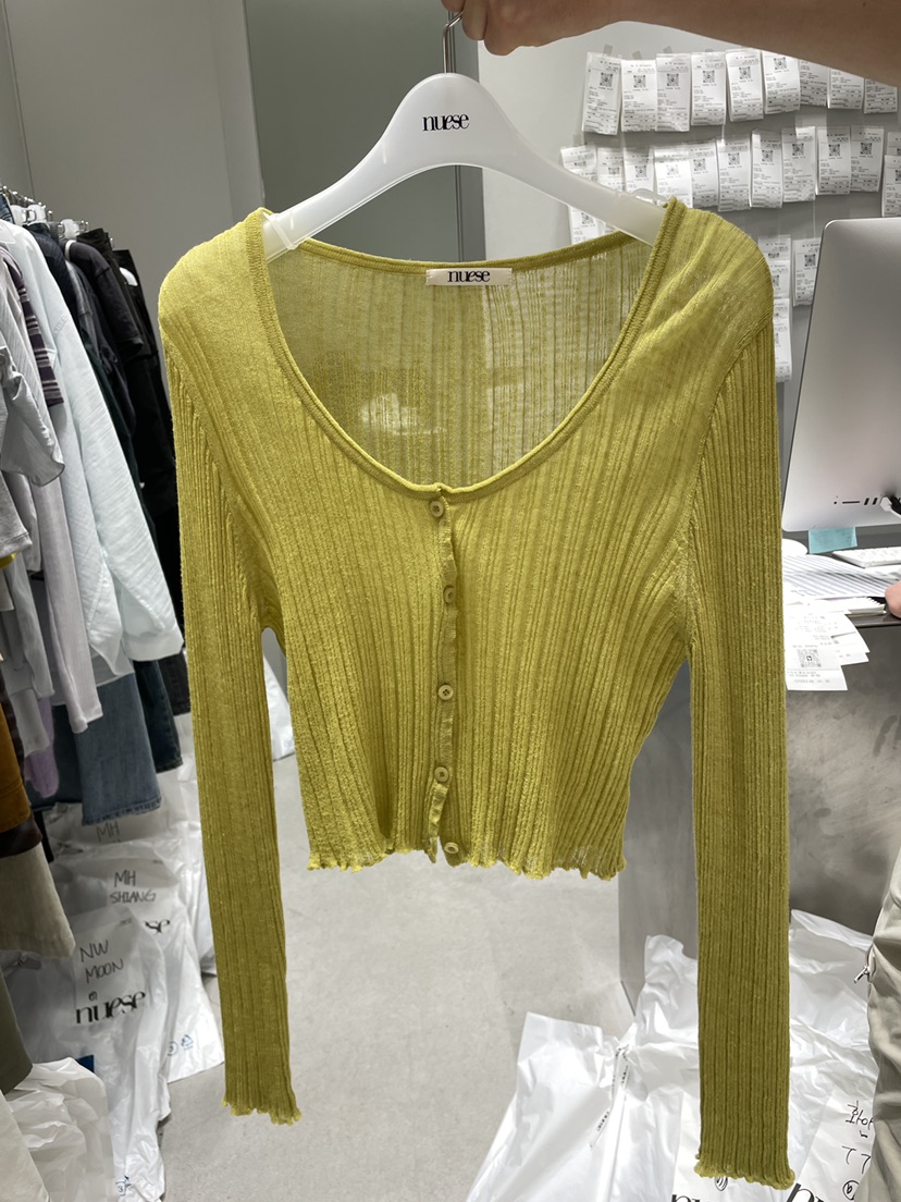 NUESE韓國東大門代購女裝新款職業休閑26春夏針織衫亞麻布NUESE針織衫圖色2