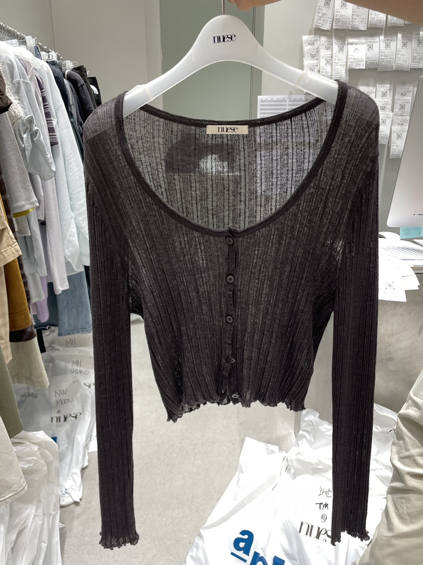 NUESE韓國東大門代購女裝新款職業休閑26春夏針織衫亞麻布NUESE針織衫圖色3
