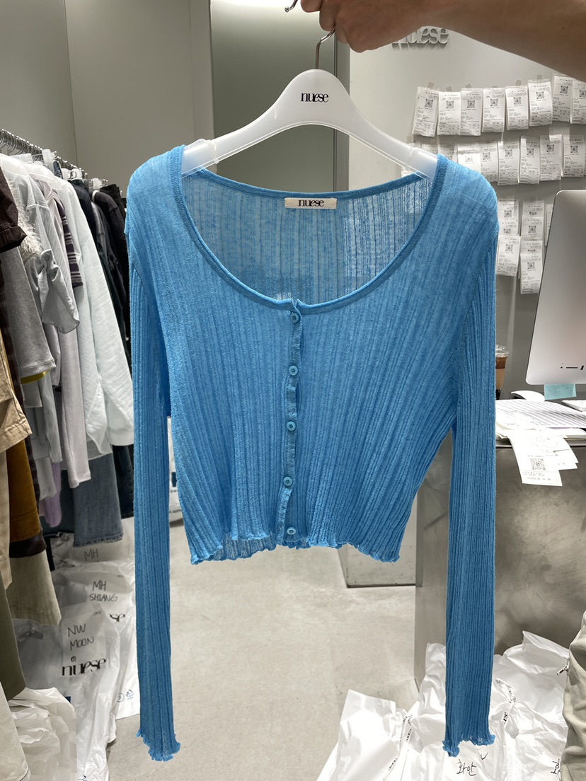 NUESE韓國東大門代購女裝新款職業休閑26春夏針織衫亞麻布NUESE針織衫圖色5