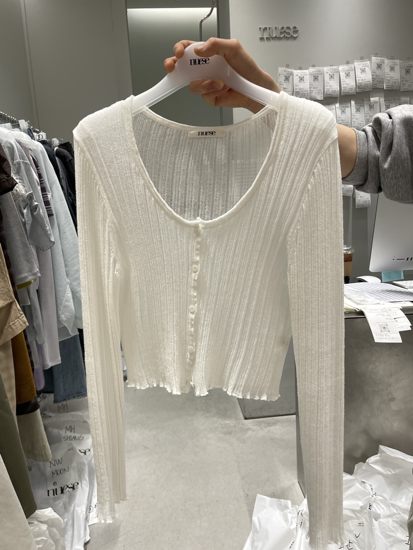 NUESE韓國東大門代購女裝新款職業休閑26春夏針織衫亞麻布NUESE針織衫圖色6