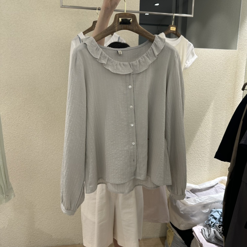 EMPTY韓國東大門代購女裝新款推薦時尚休閑人氣襯衫蕾絲衫EMPTY襯衫/蕾絲衫圖色2