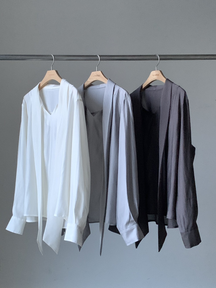 SENDTWO韓國直郵女士新品推薦熱賣26春夏職業時尚襯衫蕾絲衫SENDTWO襯衫/蕾絲衫